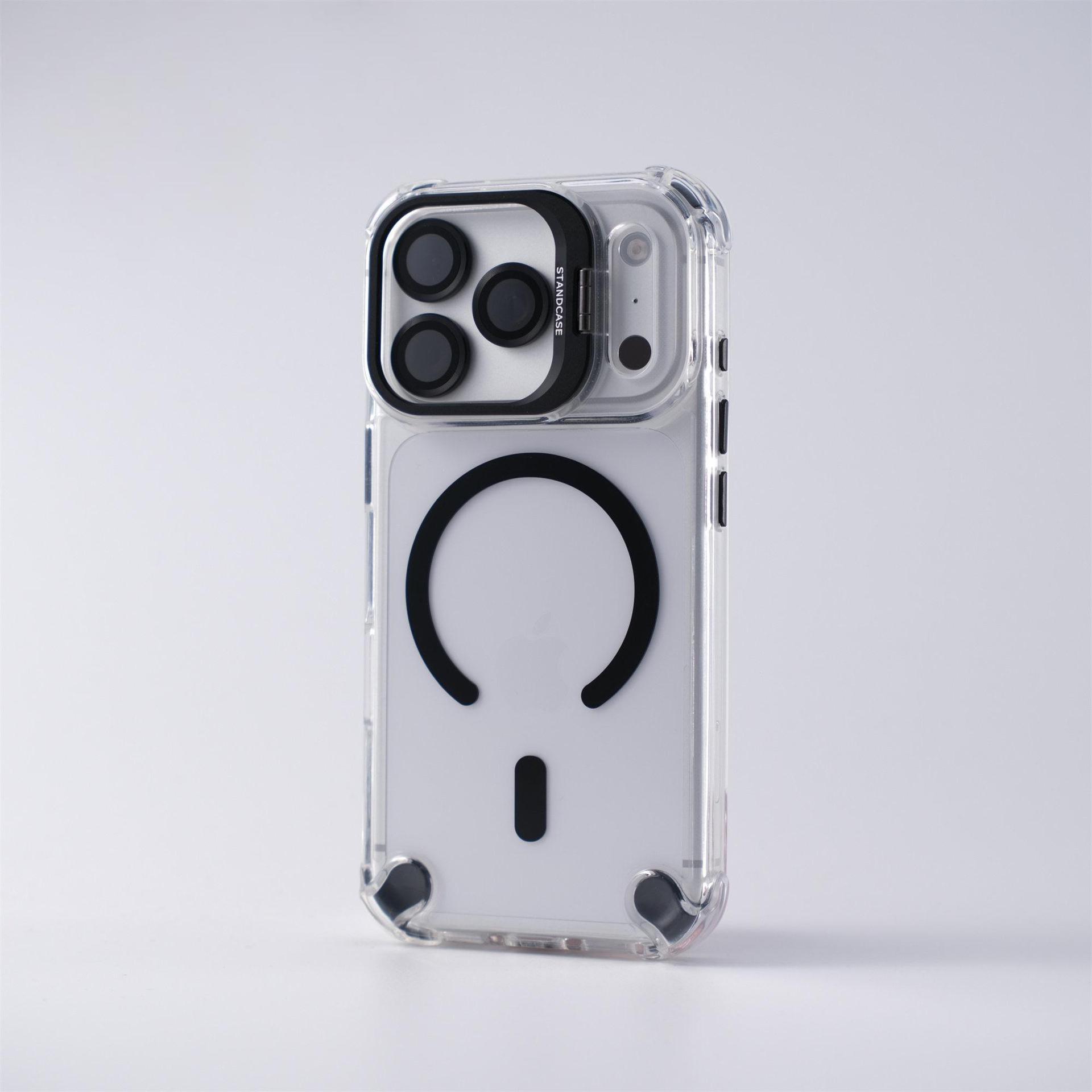 

Magnetic Lens Holder & Drop-Proof Transparent Case for iPhone 17 Pro Max + Apple 16 Lens Film 16 PROMAX