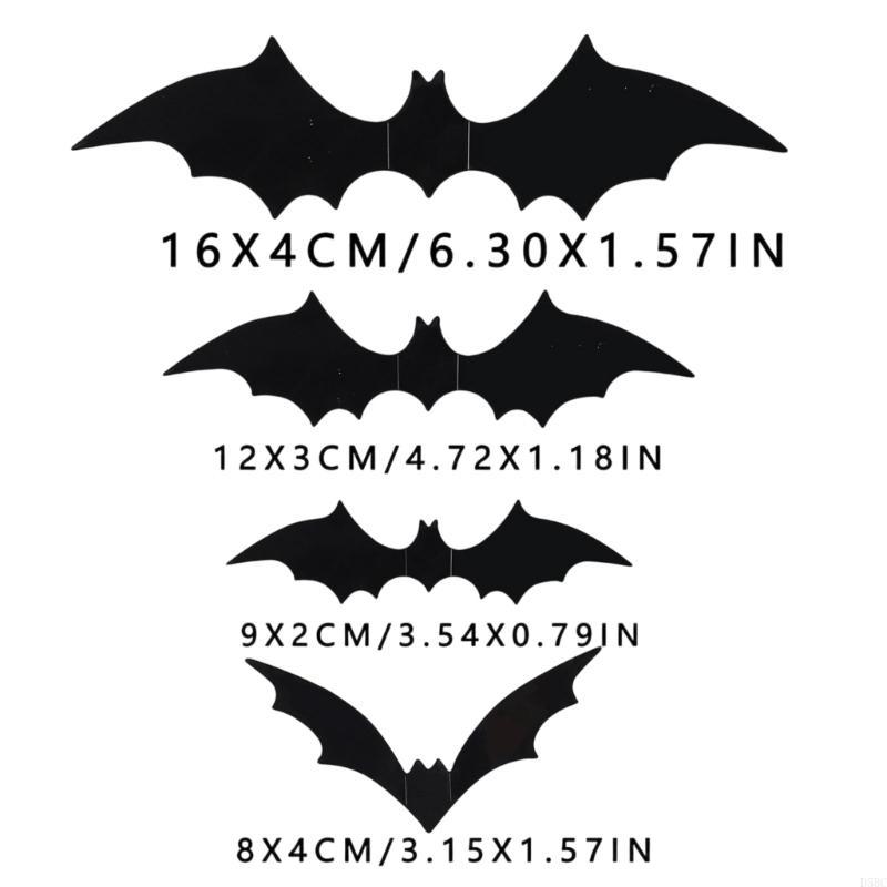 Flying Bat Decals Adhesive PVC Stickers Halloween Decorations for Wall Window