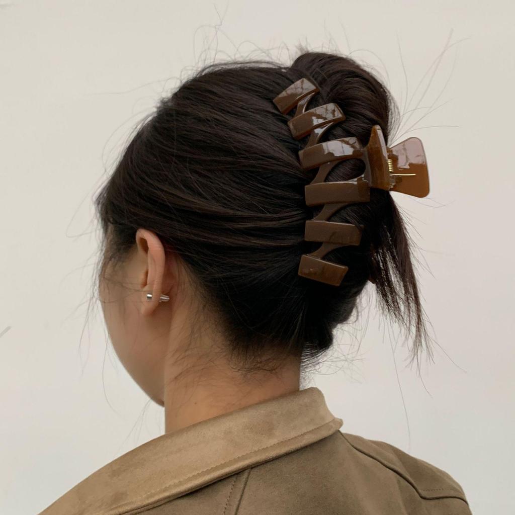 Sweet Jelly-Style Claw Clip: Versatile Hair Accessory for Updos and Waves - Japanese Fashion