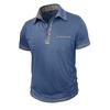 Men's Short Sleeve Polo Shirt Solid Color Casual Tops Breathable Business T-Shirt for Summer