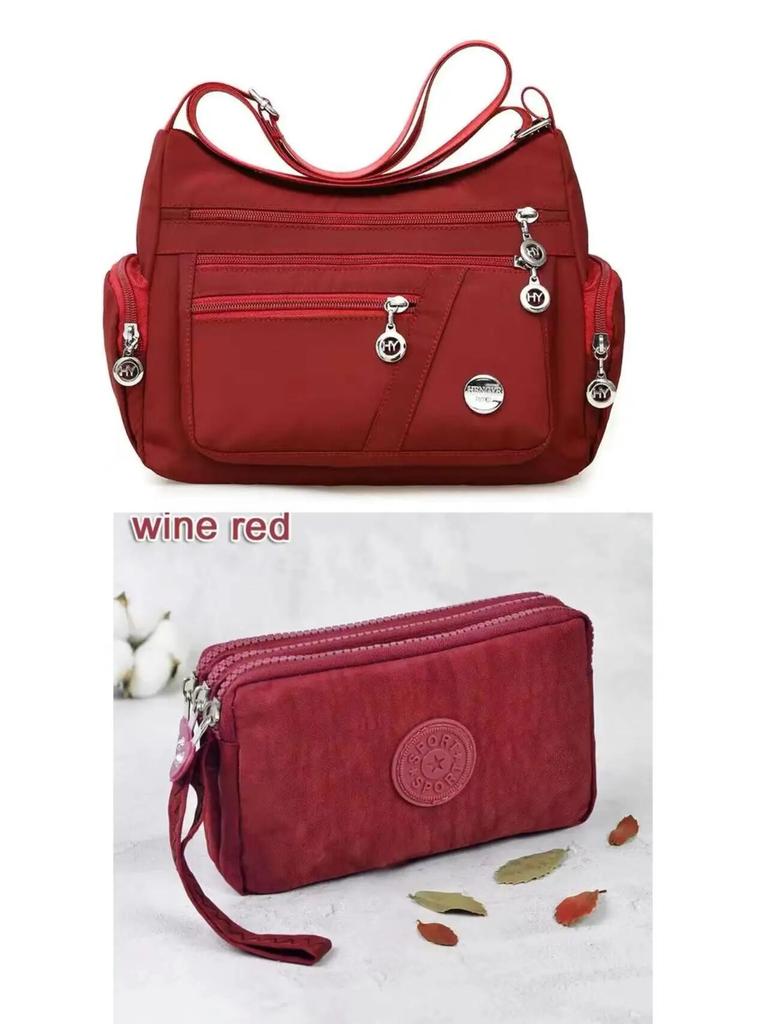 Bolso de nailon impermeable para mujer, tipo mensajero, cruzado, de gran capacidad, para viaje, informal, de alta calidad