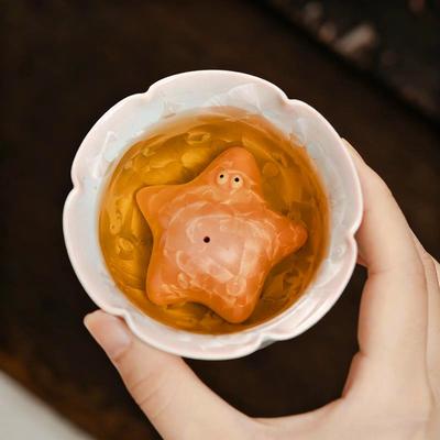 1Pcs Teaset Accessories Purple Clay Red Mud Bubble Fish Tea Pet Can Raise Bubble Spitting Small Fish Tea Table Ornaments