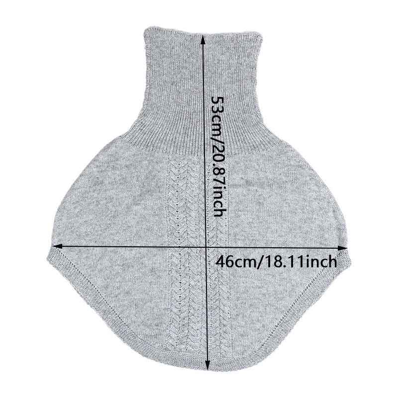 Winter Scarf Shawl For Women Knitted Fake Collar Scarfs For Women Neck Wrap Men Women Turtleneck Collar Scarf Knitted Elastic