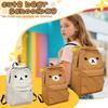 Adorable Cartoon - Eared Kids' Backpacks, Polyester Material, Spacious Storage For School And Travel, With Front Pocket For Easy Access