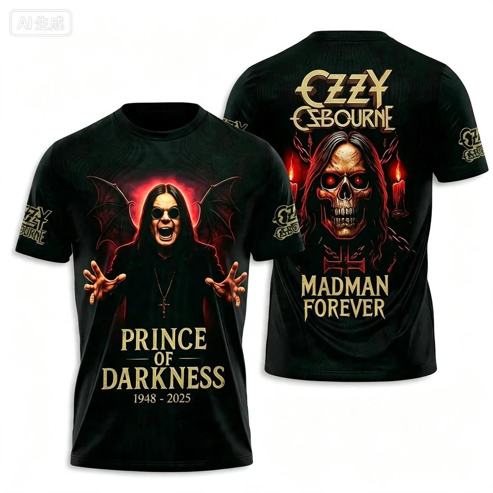 Men T-Shirt Rock Band Ozzy Osbourne 3D Print T Shirt Tops Women's Large Size Tops Tees Summer T-Shirt Kids Clothes Album 2025 Ne