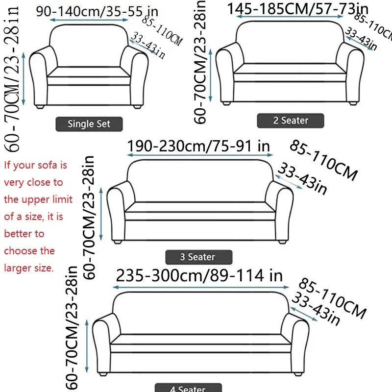 New Elastic Sofa Covers for Couch Living Room Reclining Armchair Slipcovers Seat Protection Soft Furniture Covers