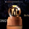 Creative Rotating Crystal Ball Night Light: Decorative Craft for Bedroom Atmosphere and Festive Gift.