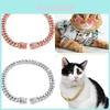 Trendige Hip-Hop-Stil Goldene Hundehalsband-Halskette Mit Strasssteinen