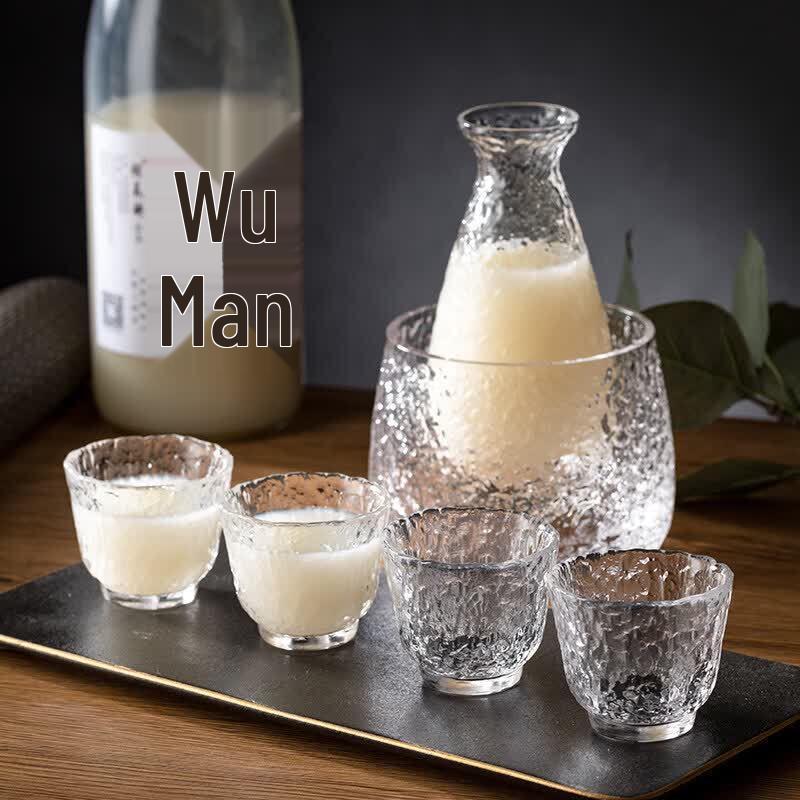 UOZO Japanese Glass Sake Set