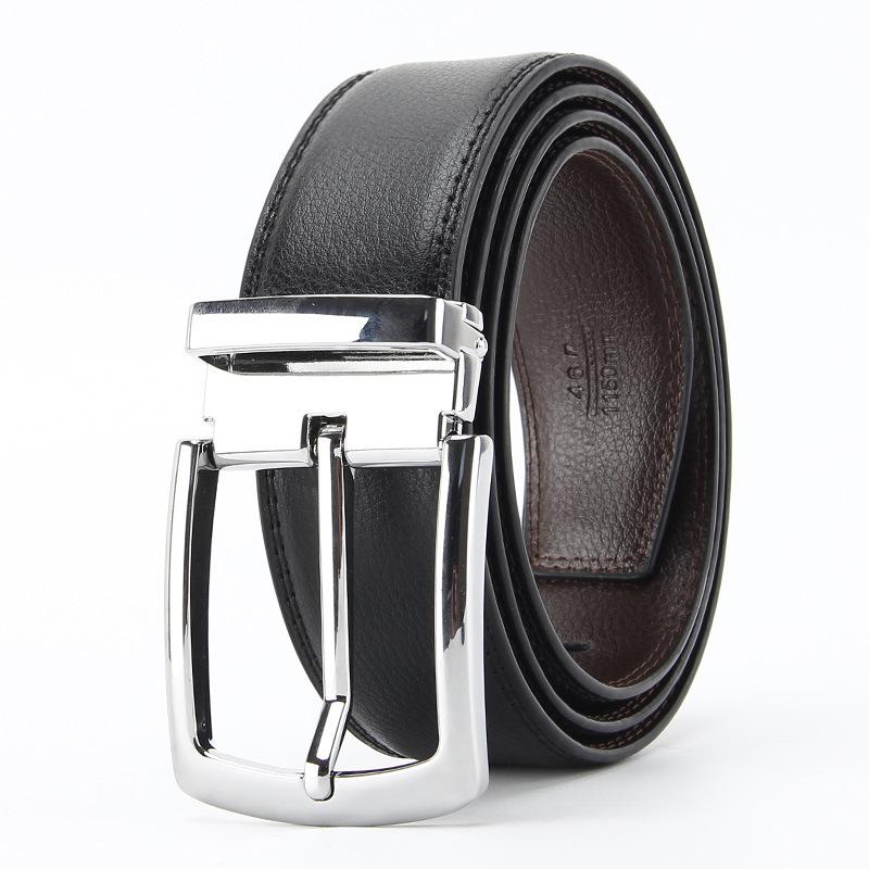 Needle Buckle Men's Belt Real Cowhide Korean Business and Casual Second Layer Cowhide Belt Men's Belt