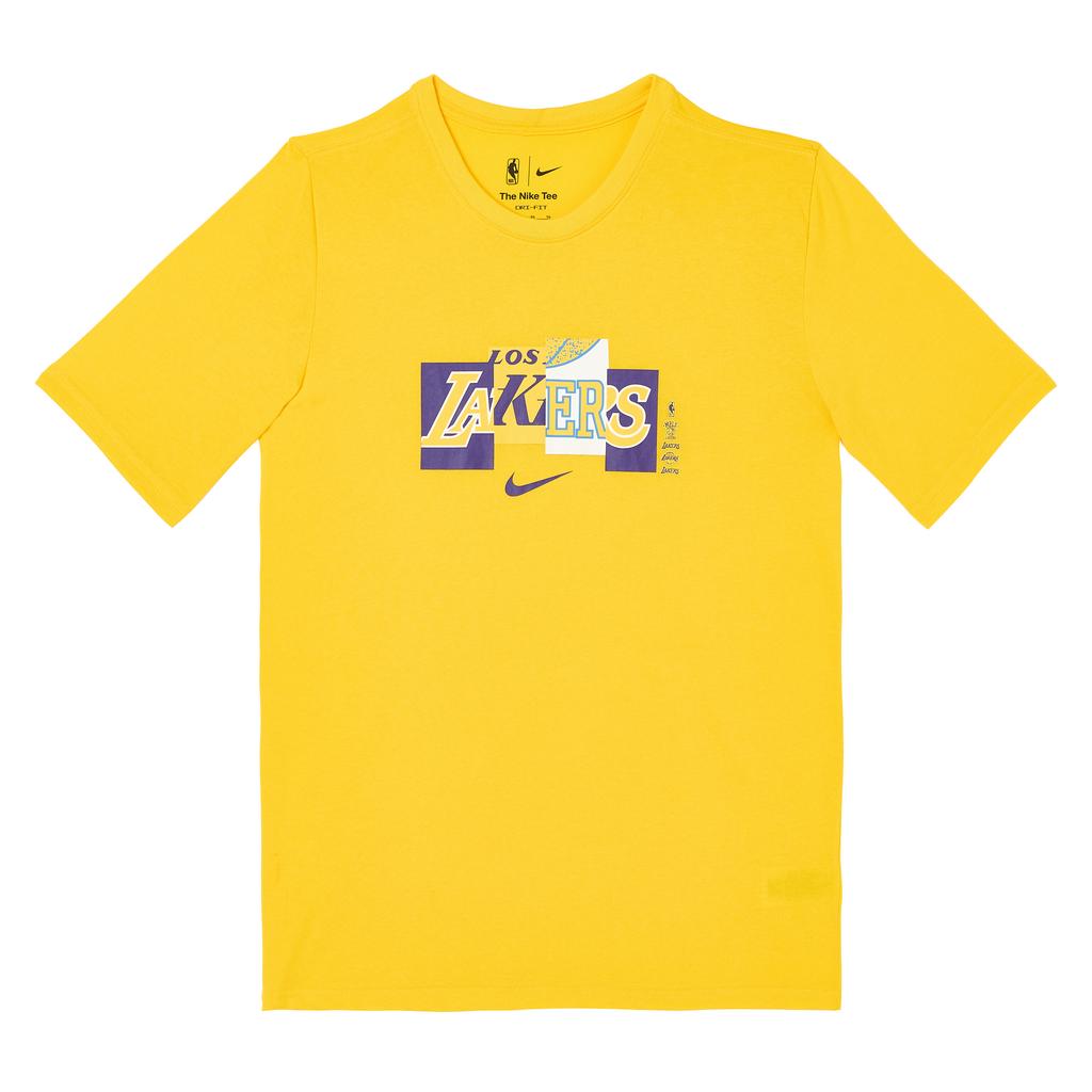 Nike NBA Collaboration T-Shirt Los Angeles Lakers Team Logo Sports Basketball Short Sleeve Kids Tops 3Z2B7FEKF-LAK
