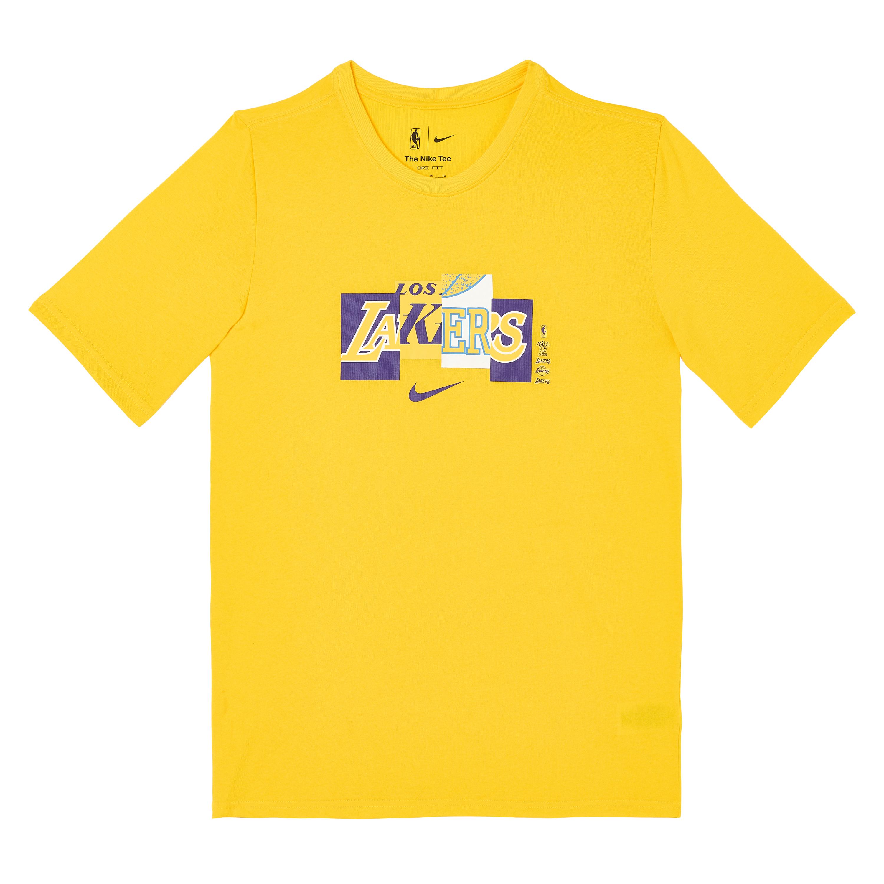 

Nike NBA Collaboration T-Shirt Los Angeles Lakers Team Logo Sports Basketball Short Sleeve Kids Tops 3Z2B7FEKF-LAK S