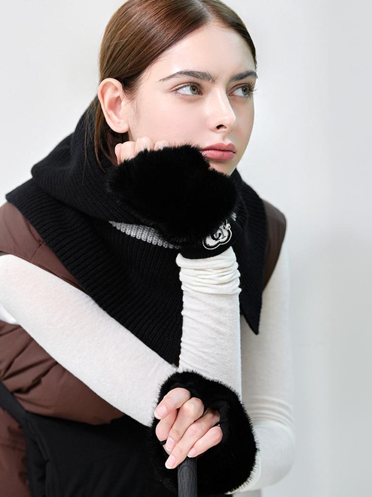 NITINA Crystal Fur Hand Warmer C/Bk