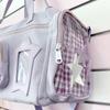 Ita Travel Large Clear Plush Card Lavender G-Trigger Bag, Capacity, Adult, Bag, Storage, Transparent, [Used]