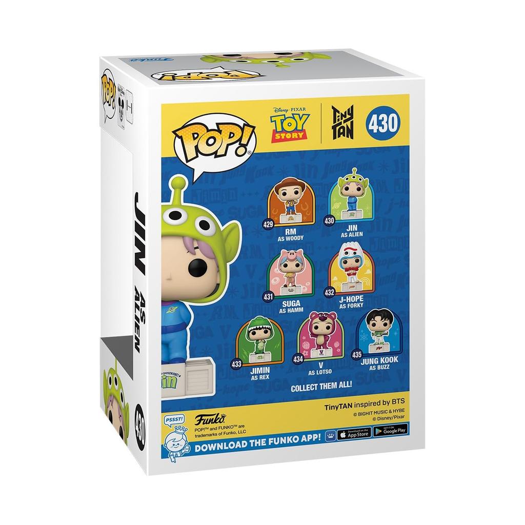 Toy Story Little Green Men BTS Tiny Tang Jin Figure Funko Toy Story x Tiny TAN Jin AS ALIEN Funko POP!