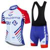 2025 Groupama Radtrikot-Sets Paris Kurzarm Schnelltrocknend Maillot Ciclismo Rennradbekleidung