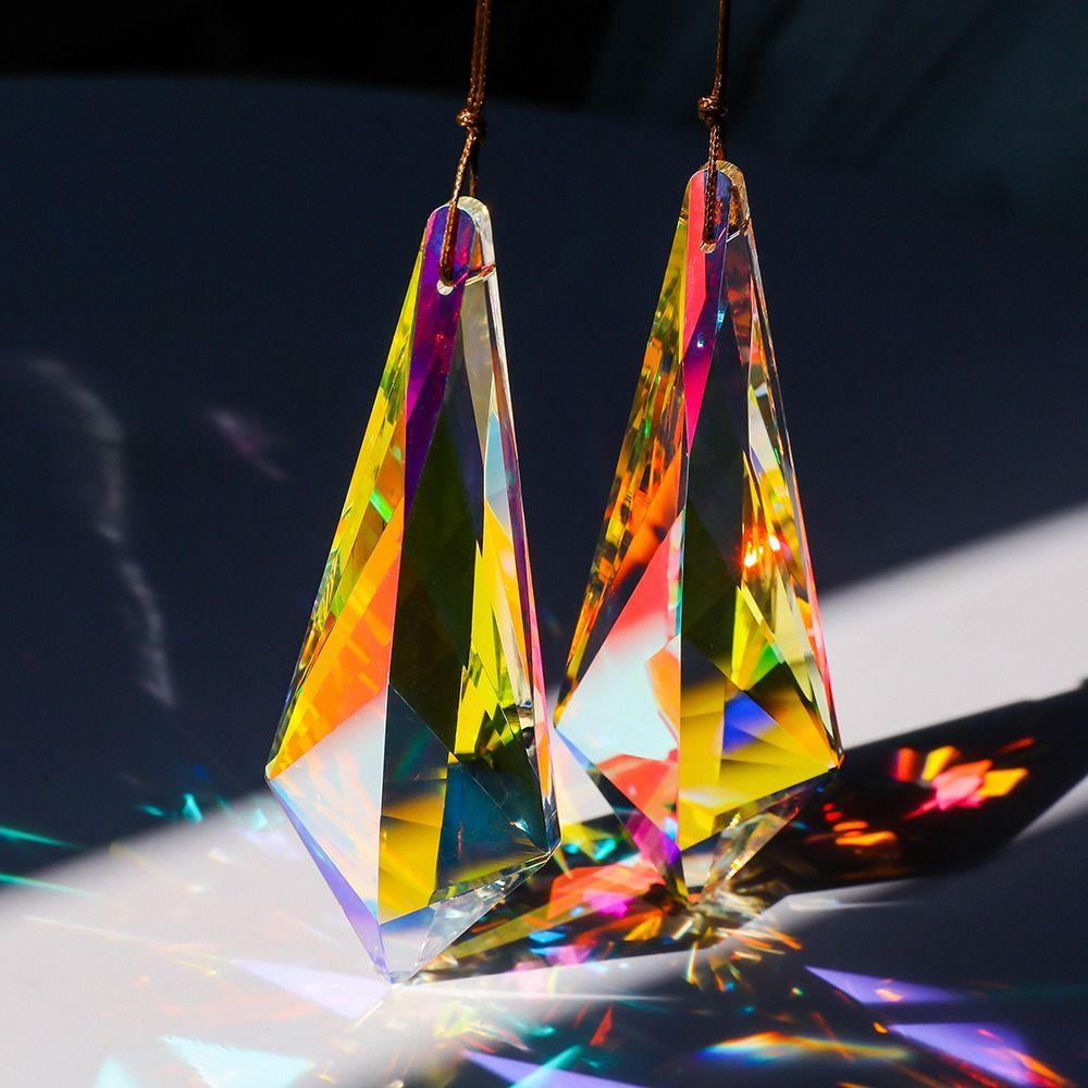 Glass Prism Sunshine Catcher Colorful Rainbow Maker Creative Home Decor  for Garden Window