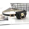 Vintage Belt Bag Gothic Fanny Packs For Women Punk Square Heart Metal Buckle Belts PU Leather Travel Waist Purse Female