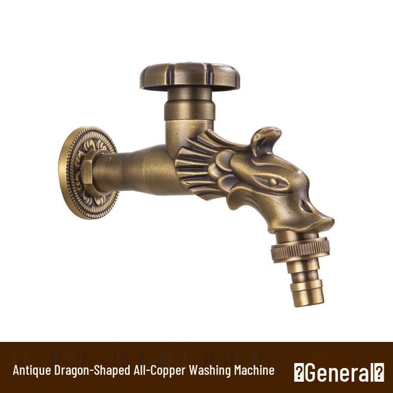 Brass Dragon Design Dual-Outlet Faucet
