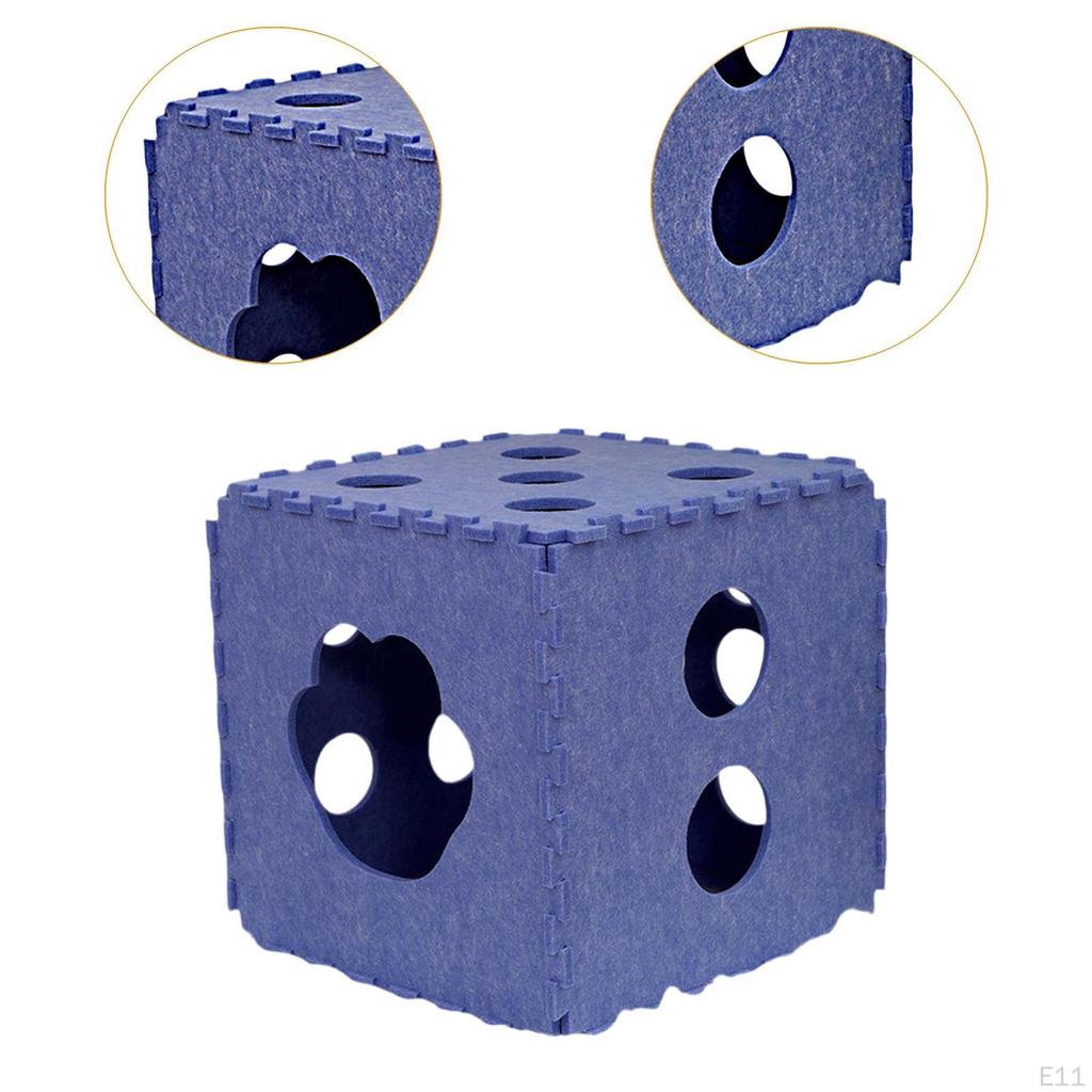 Cat Bed Foldable Kitten Condo Cube, Soft Scratch Resistant Cube House, Hideaway for