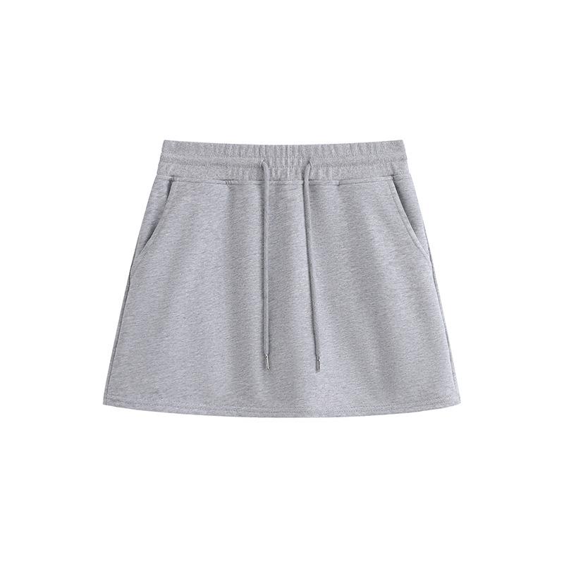 2025 Sporty A-Line Drawstring Midi Skort for Women