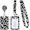 Retractable Lanyard Badge Holder Card Holder with Lanyards Retractable Keychain Badge Holder for Office School Hospital