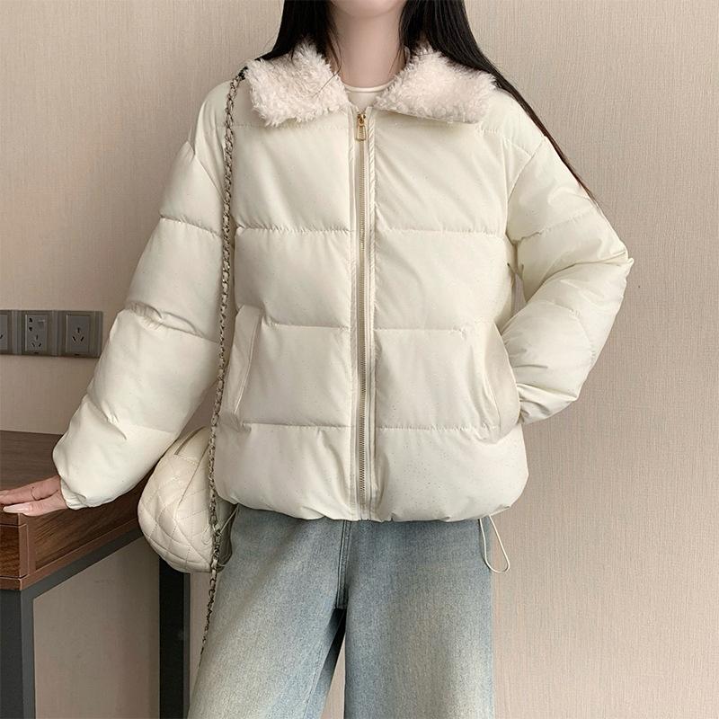 TIFICY Women's Fashion Casual Fall Winter Solid Color Print Long Sleeve Jackets & Coats Down Coats