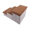 Dog Stairs for Small Dogs Foldable 3 Tiers Dog Steps Anti Slip Large Capacity with Storing Space for High Bed Couch