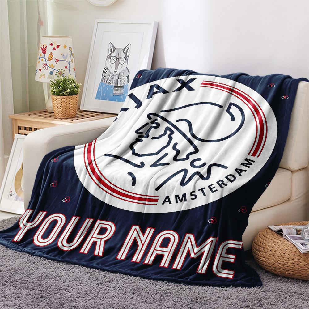 Custom Name Ajax Amsterdam2 Flannel Blanket, High Quality Comfortable for All Seasons, Home Decor, Warmth and Comfort