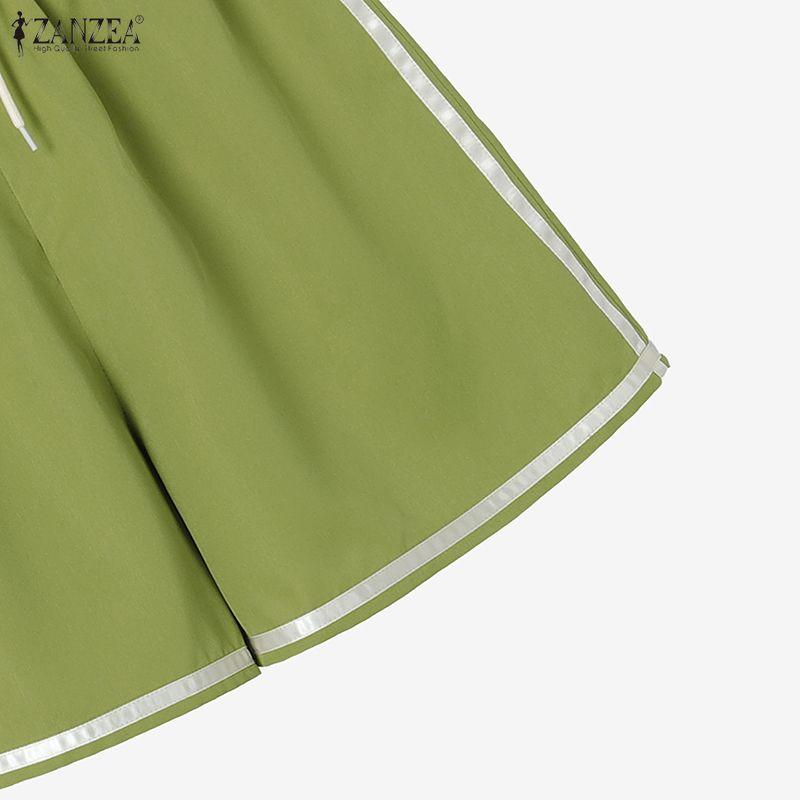 ZANZEA Women Sleeveless Vest Tops and Shorts Summer Two Piece Suit Sets