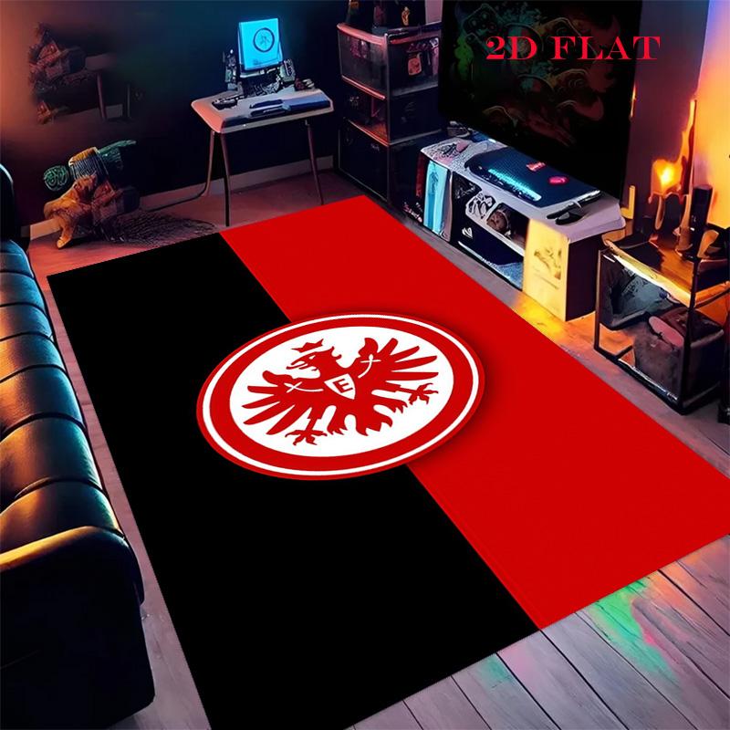 Eintracht Frankfurt Teppich für Wohnzimmer Schlafzimmer Zuhause Sofadekoration, Rutschfeste Bodenmatte für Kinder zum Spielen