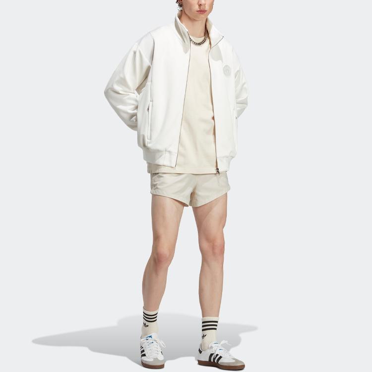 Adidas Originals Trefoil Blue Version Club Track Jacket With Solid Color Logo Embroidery Men Tops White IA2481