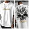 2026 New Unisexs Clothing Tshirt Bold Pattern Back Print with Skull and Cross Bone DesignSilence Is Also A Choice Text Summer