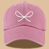 Cute Bow Printed Baseball Cap for Fishing, Vacation, and Parties, Curved Brim Sun Hat, Fashionable and Versatile