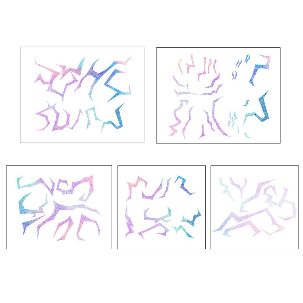 5pcs KPop Demon Hunters Temporary Tattoo Set Rumi& Jinu Patters | Bithday Panty HUNTR/Xi Saja Boys Haloween Cosplay Rumi Tattoos