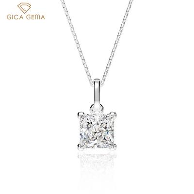 Hochkarätige Diamantanhänger Halsketten 925 Sterlingsilber 1 Karat Farben Edelstein Romantischer Echtschmuck Hochzeitsfeier Geschenke Neuer Trend
