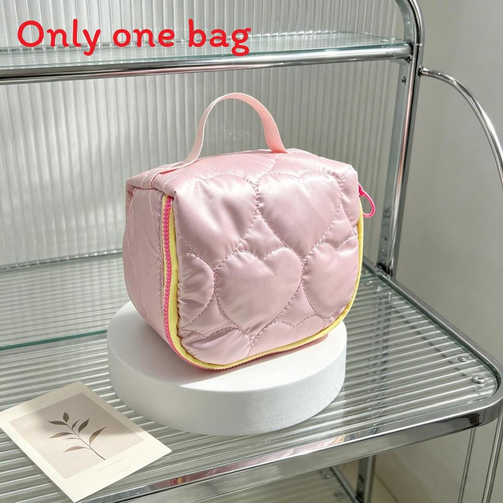 Stylish Heartshaped Cosmetic Organizer With Zipper Closure For Home Or Travel Use
