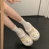 Cute Cartoon Popular White Thick-soled Hole Shoes, Summer Wear, Stepping On Shit-feeling Bag Head Sandals