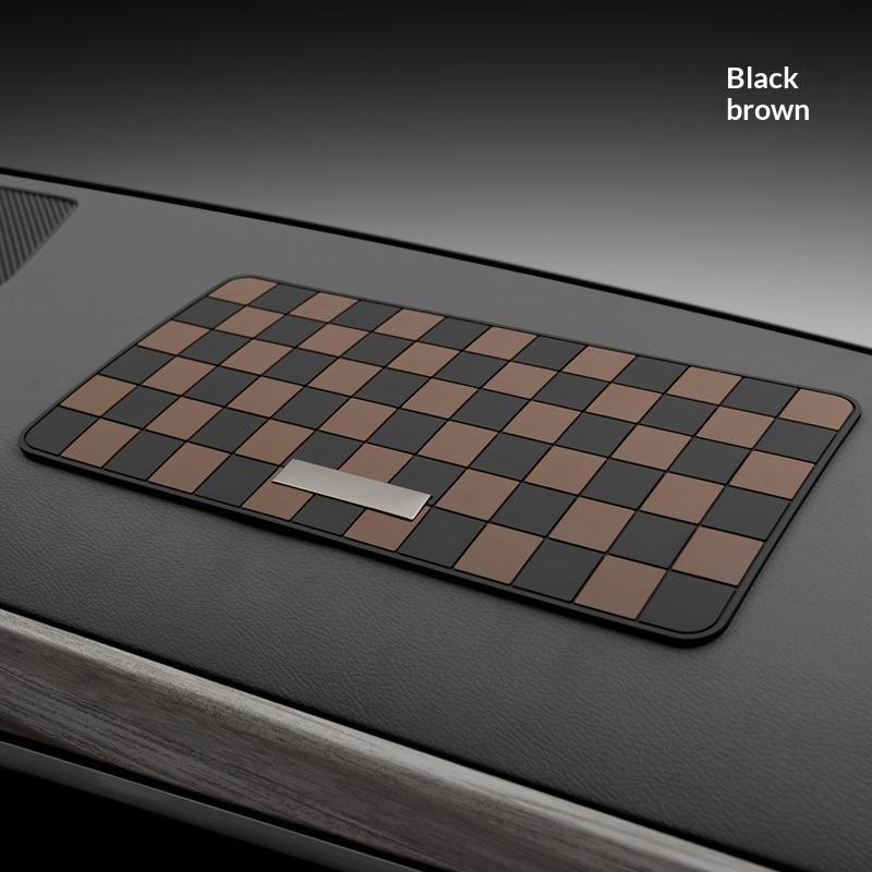 Car Dashboard Anti Slip Mat Grid Pattern Non Slip Pad Sticky Mat For Phone Keys Small Items Car Interior Decoration