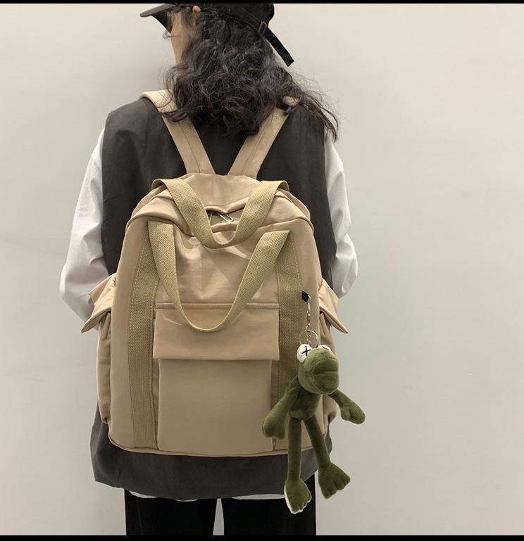 Korean Style Women's Backpack: Trendy, Multi-purpose, Large Capacity Nylon Shoulder Bag for College and Travel