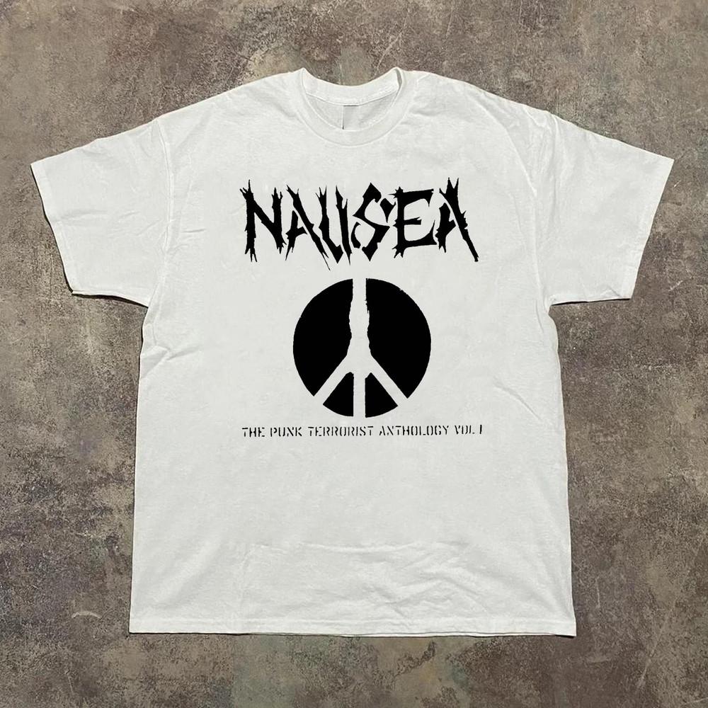 

Nausea Band Logo White Cotton T-shirt All size S-5XL DS949 Unisex T-Shirt XL