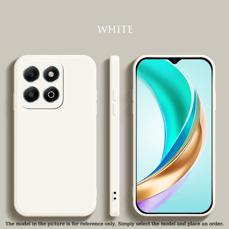Liquid Silicone Case For Honor X6b X8b X8 5G X7 X6 X8 4G Matte Cover Shockproof Straight Edge Ultrathin Protective Soft Cover Shell