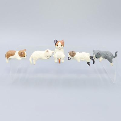 Cute Cartoon Cat Aquarium Ornaments Lovely Artificial Cat Figurine Monitor Desk Edge Creative Decorations