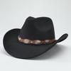 Men's and Women's Woolen Hats, European and American Outdoor Travel Fashion Trend Jazz Top Hat, Western Cowboy Hat