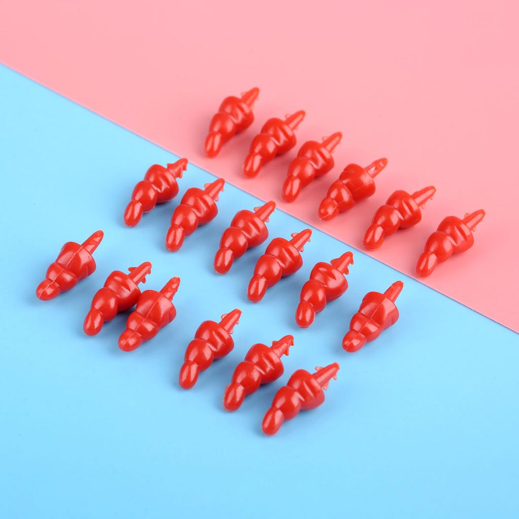 50pcs16/22mm Snowman Red Nose Craft DIY Doll nose Plastic Santa Claus Nose for Sewing Crafting Doll Puppet Stuffed Plush Animals