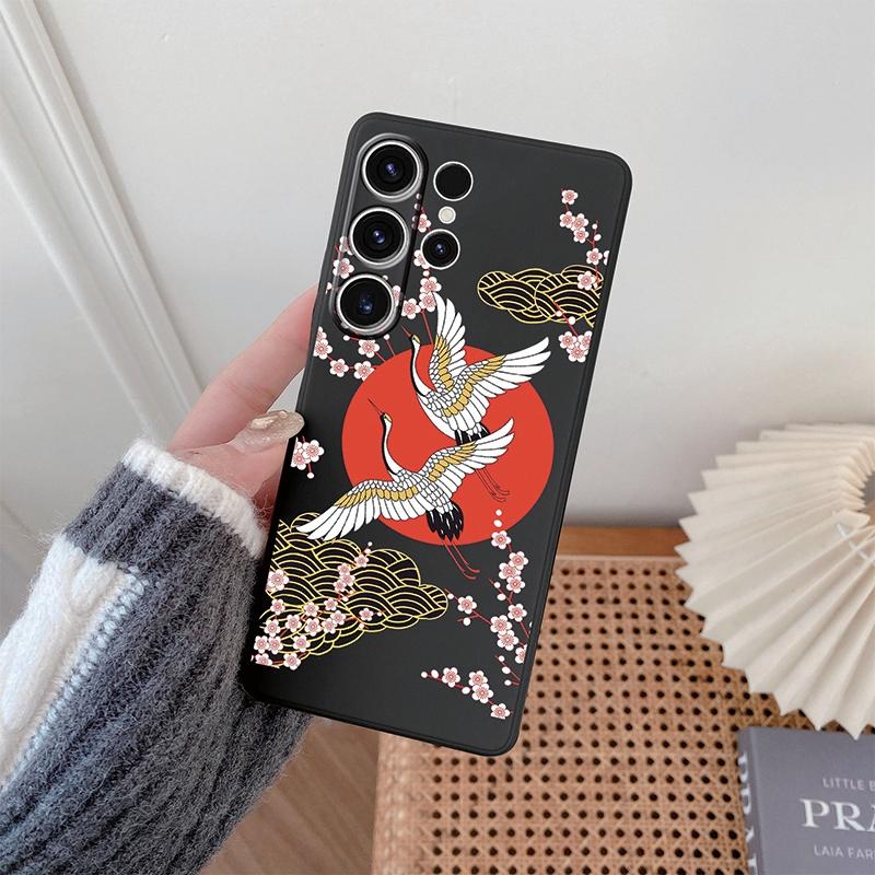 

Чохол для телефону Samsung S24 S23 Ultra Plus A55 A54 A35 A34 A25 A24 A23 A15 A14 4G 5G Для Samsung Galaxy A54 Протиударний бампер Китайський стиль Чорна кришка Samsung A15 4G