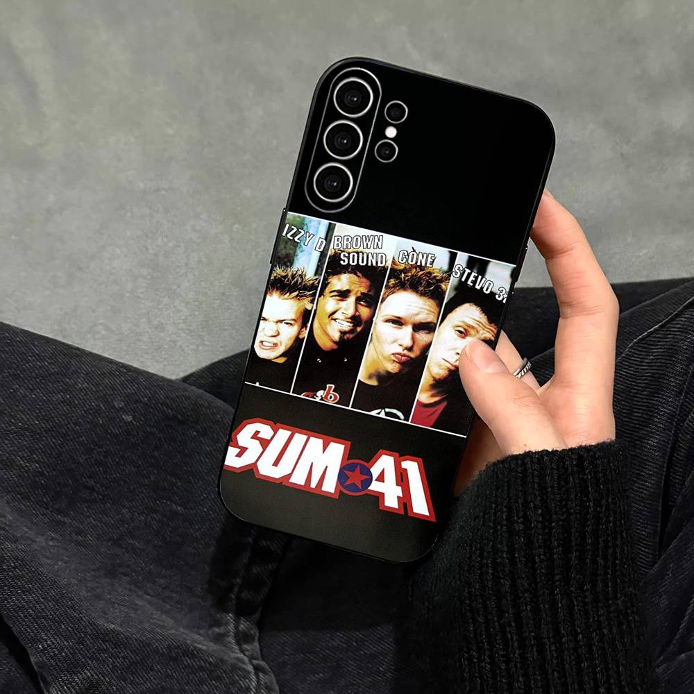 Hard-rock S-Sum 41 Band Phone Case For Samsung S25,S24,S21,S22,S23,S30,Ultra,S20,Plus,Fe,Note,10,9,5G Black Cover
