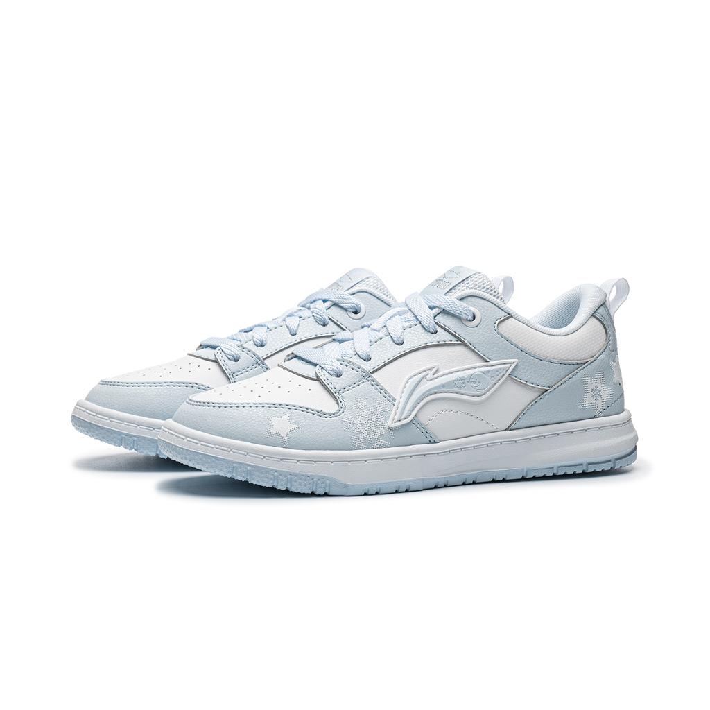 Li-Ning Tianji Lite Fashion Classic Casual Sports Versatile Low-Top Skate Shoes Women sneaker White Blue AGCW254-2