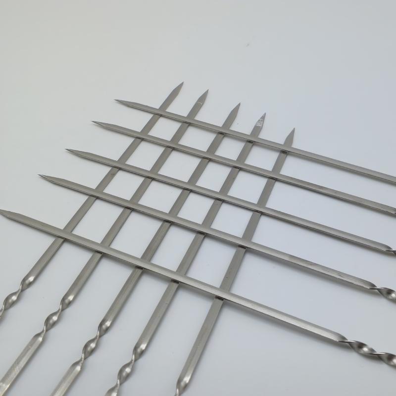 Stainless Steel Flat BBQ Skewers