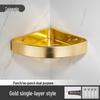 KYODO 3-Tier Gold Wall-Mounted Bathroom Corner Shelf